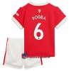 Virallinen Fanipaita + Shortsit Manchester United Pogba 6 Kotipelipaita 2021-22 - Lasten